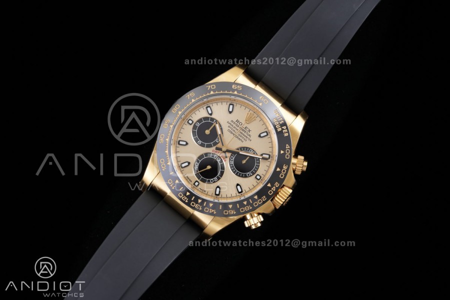 Daytona 116518 Gain Weight VSF 1:1 Best Edition 904L Steel Gold Dial On Oysterflex Strap DD4130