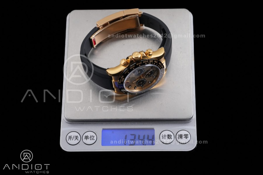 Daytona 116518 Gain Weight VSF 1:1 Best Edition 904L Steel Gold Dial On Oysterflex Strap DD4130