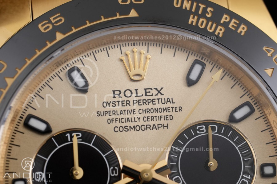 Daytona 116518 Gain Weight VSF 1:1 Best Edition 904L Steel Gold Dial On Oysterflex Strap DD4130