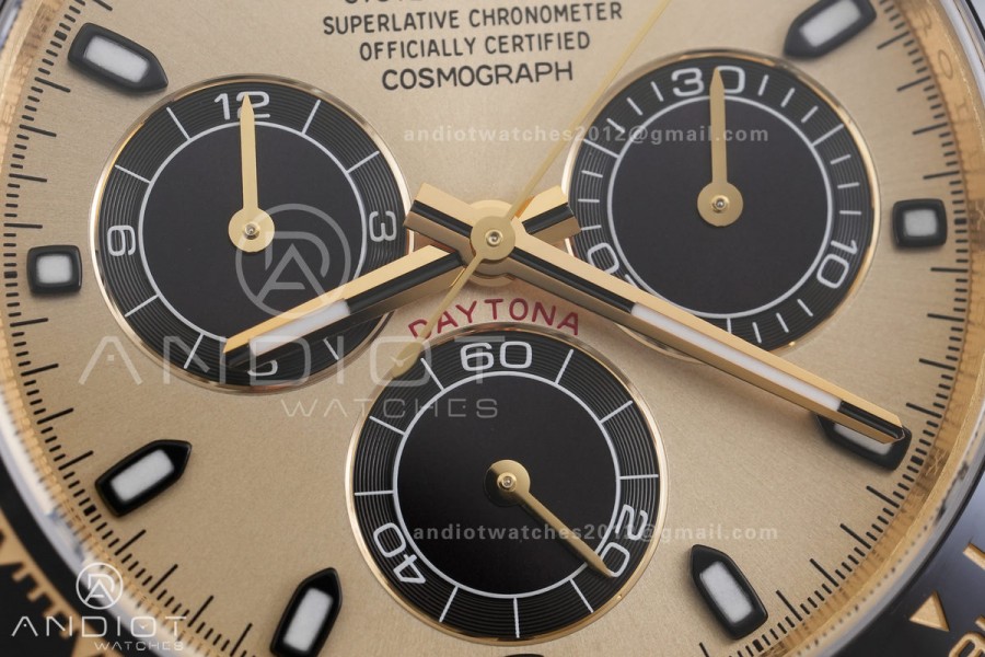 Daytona 116518 Gain Weight VSF 1:1 Best Edition 904L Steel Gold Dial On Oysterflex Strap DD4130