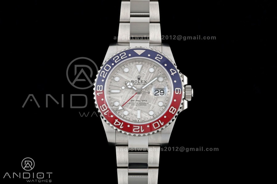 GMT-Master II Blue/Red Ceramic ARF 1:1 Best Edition Meteorite Dial On Oyster Bracelet DD3285 CHS