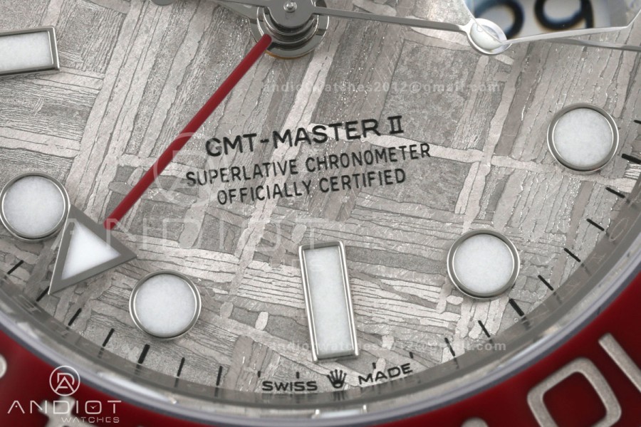GMT-Master II Blue/Red Ceramic ARF 1:1 Best Edition Meteorite Dial On Oyster Bracelet DD3285 CHS