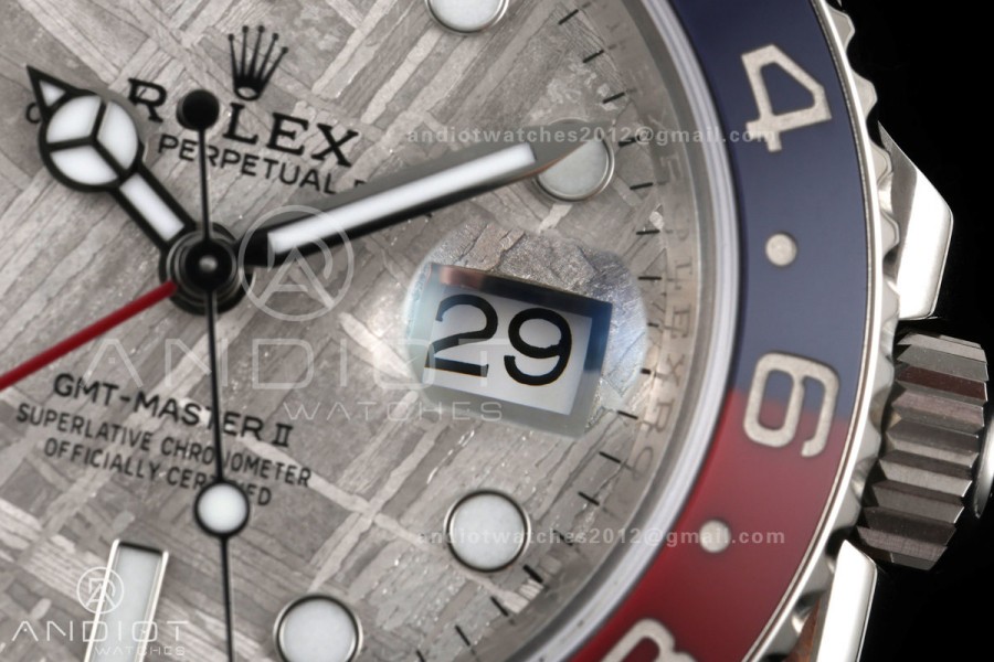 GMT-Master II Blue/Red Ceramic ARF 1:1 Best Edition Meteorite Dial On Oyster Bracelet DD3285 CHS