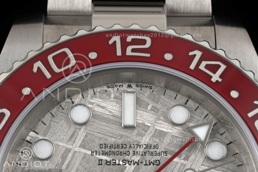 GMT-Master II Blue/Red Ceramic ARF 1:1 Best Edition Meteorite Dial On Oyster Bracelet DD3285 CHS