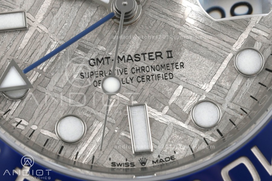 GMT-Master II Blaken Blue Ceramic ARF 1:1 Batman Best Edition Meteorite Dial On Oyster Bracelet DD3285