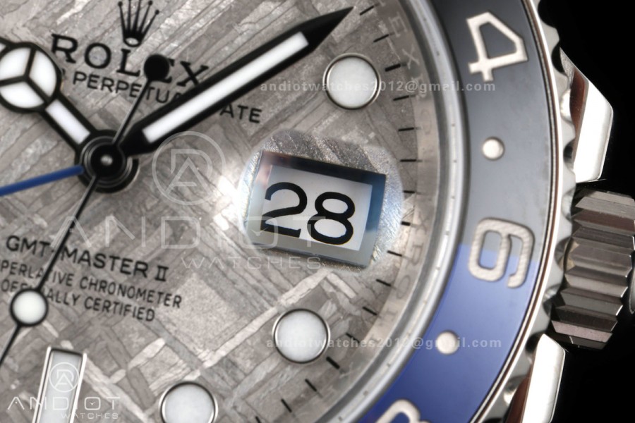 GMT-Master II Blaken Blue Ceramic ARF 1:1 Batman Best Edition Meteorite Dial On Oyster Bracelet DD3285