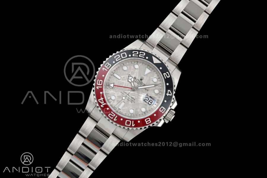 GMT-Master II Black/Red Ceramic ARF 1:1 Best Edition Meteorite Dial On Oyster Bracelet DD3285 CHS