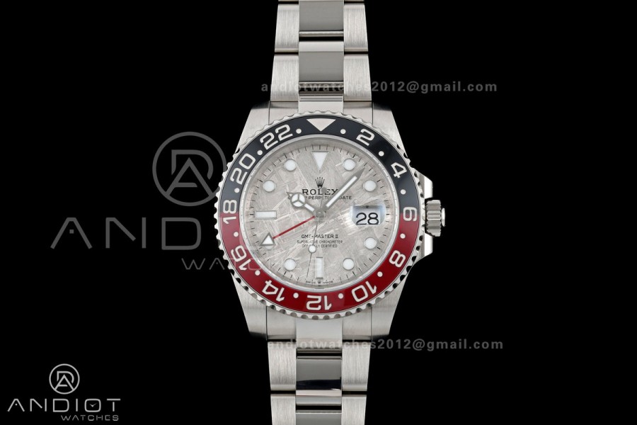 GMT-Master II Black/Red Ceramic ARF 1:1 Best Edition Meteorite Dial On Oyster Bracelet DD3285 CHS