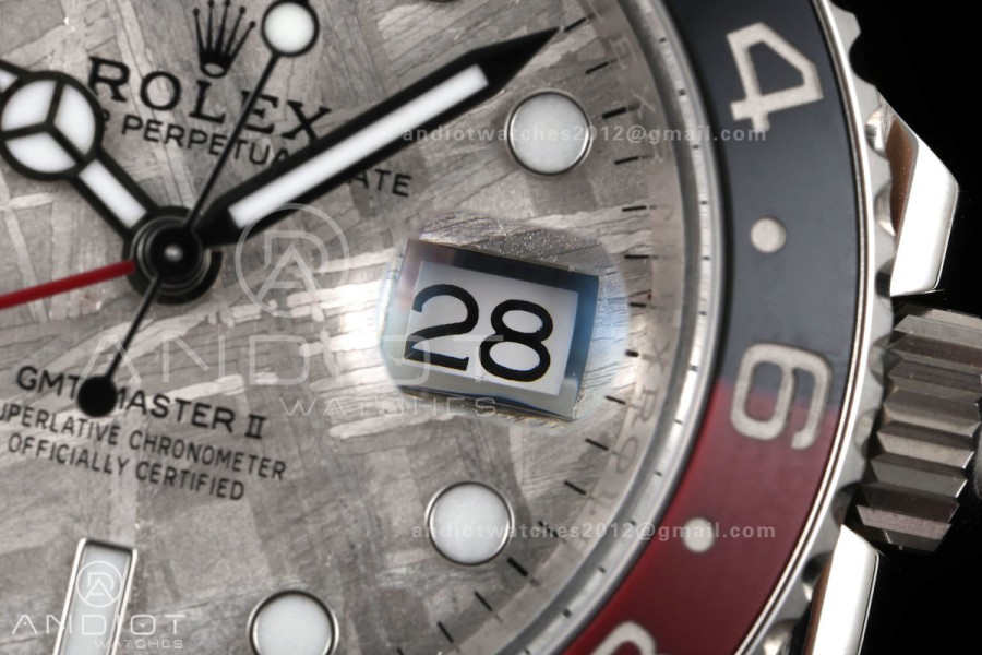 GMT-Master II Black/Red Ceramic ARF 1:1 Best Edition Meteorite Dial On Oyster Bracelet DD3285 CHS