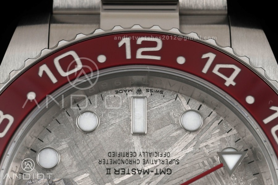GMT-Master II Black/Red Ceramic ARF 1:1 Best Edition Meteorite Dial On Oyster Bracelet DD3285 CHS