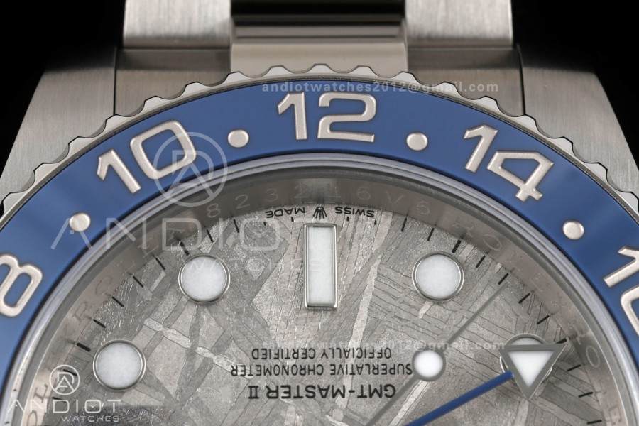 GMT-Master II Blue Ceramic ARF 1:1 Best Edition Meteorite Dial On Oyster Bracelet DD3285 CHS