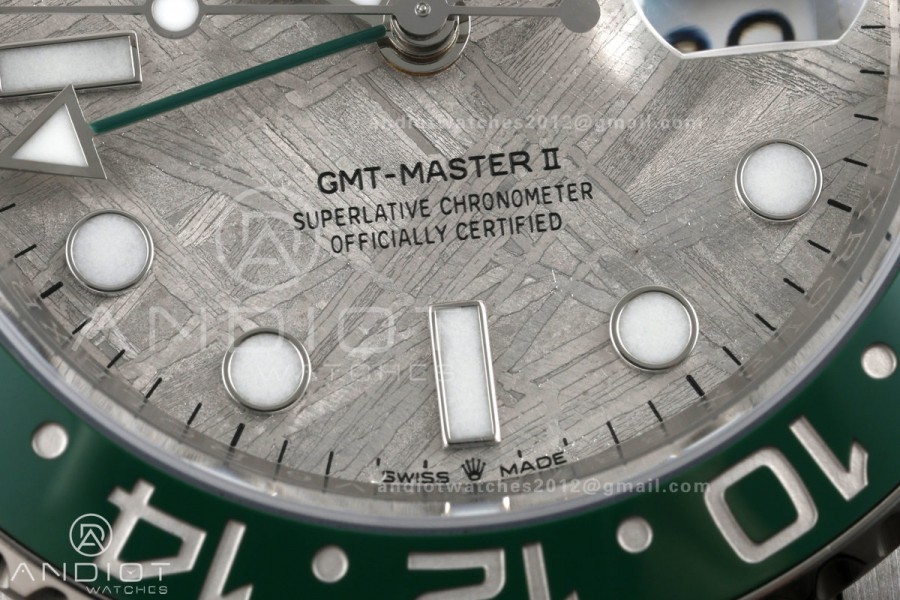 GMT-Master II Blaken Gree Ceramic ARF 1:1 Best Edition Meteorite Dial On Oyster Bracelet DD3285 CHS