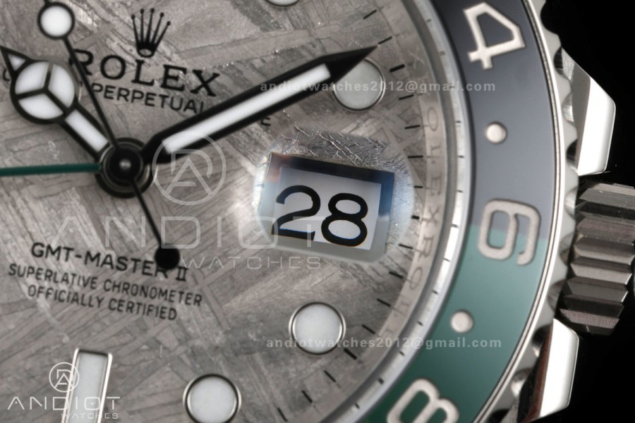 GMT-Master II Blaken Gree Ceramic ARF 1:1 Best Edition Meteorite Dial On Oyster Bracelet DD3285 CHS
