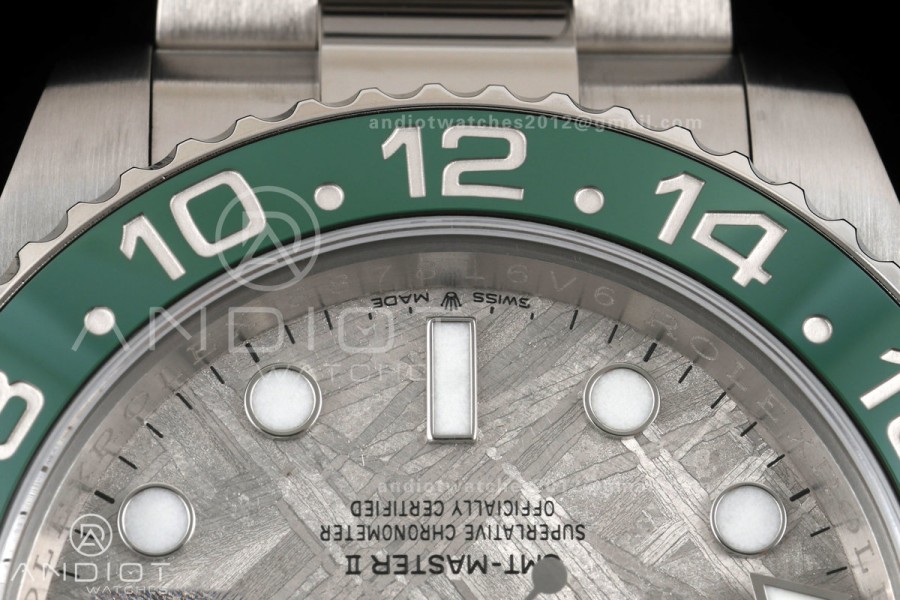 GMT-Master II Blaken Gree Ceramic ARF 1:1 Best Edition Meteorite Dial On Oyster Bracelet DD3285 CHS