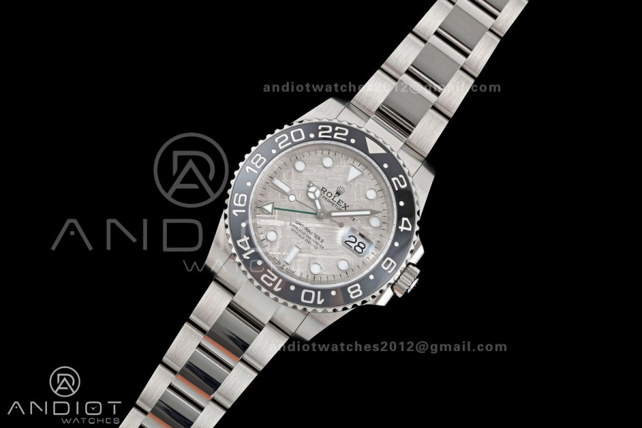 GMT-Master II Blaken Grey Ceramic ARF 1:1 Bruce Wayne Best Edition Meteorite Dial On Oyster Bracelet DD3285