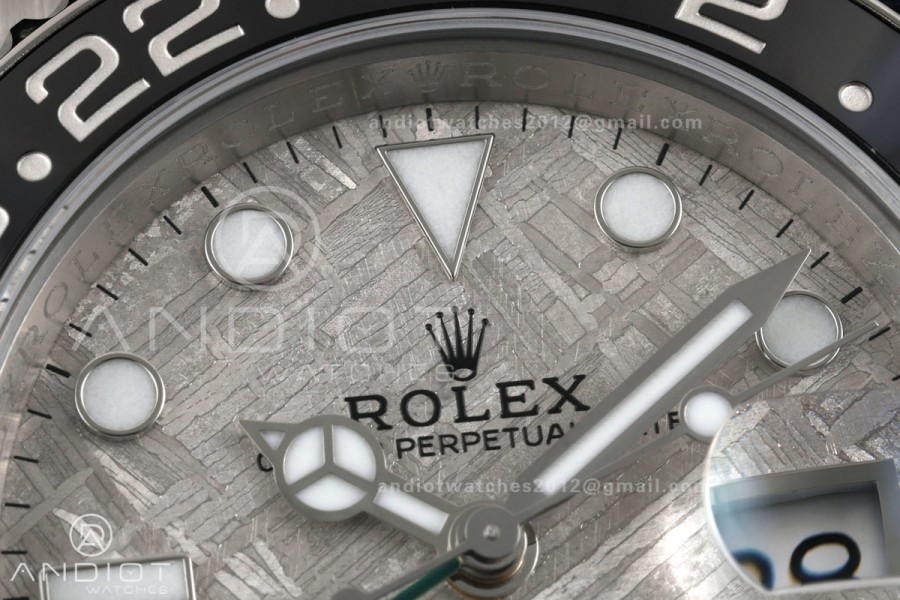 GMT-Master II Blaken Grey Ceramic ARF 1:1 Bruce Wayne Best Edition Meteorite Dial On Oyster Bracelet DD3285