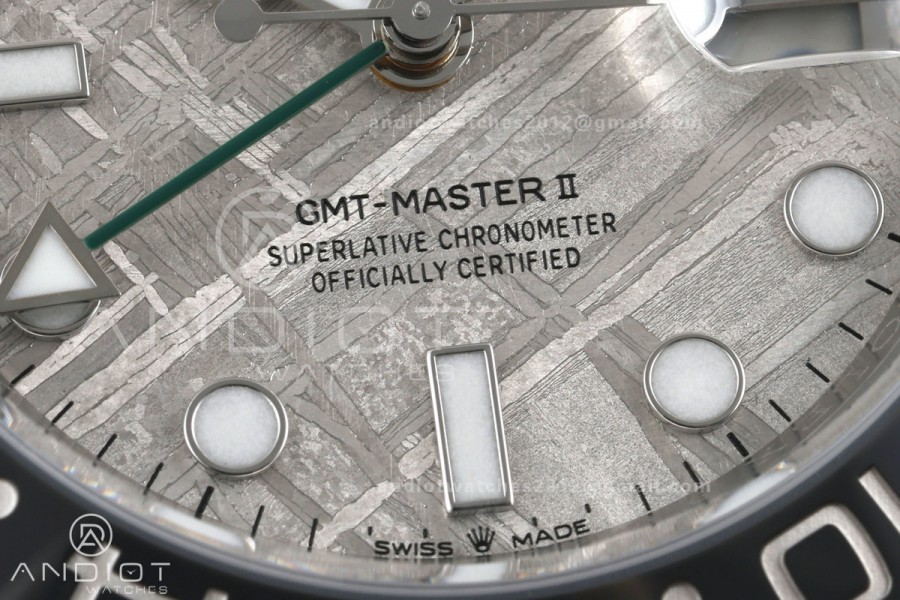 GMT-Master II Blaken Grey Ceramic ARF 1:1 Bruce Wayne Best Edition Meteorite Dial On Oyster Bracelet DD3285