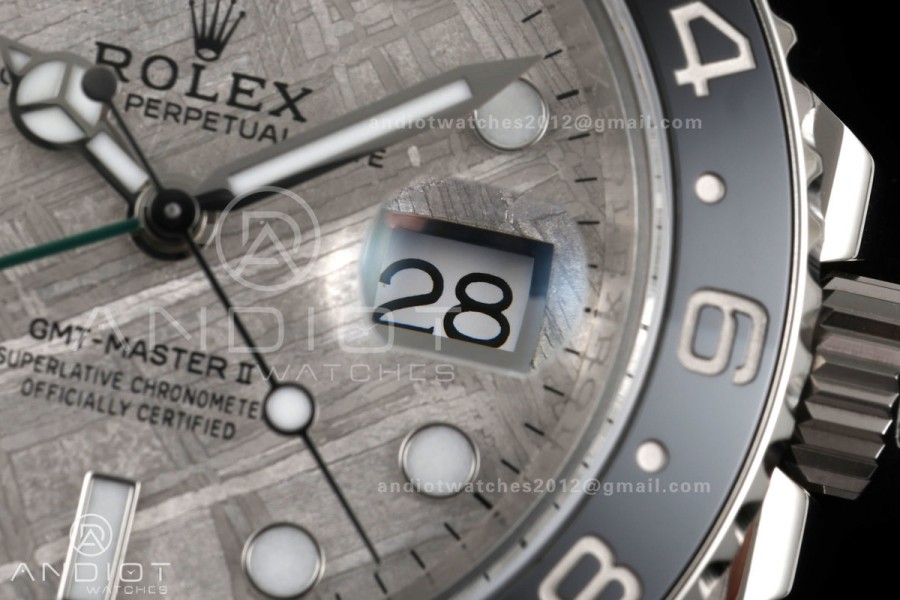 GMT-Master II Blaken Grey Ceramic ARF 1:1 Bruce Wayne Best Edition Meteorite Dial On Oyster Bracelet DD3285