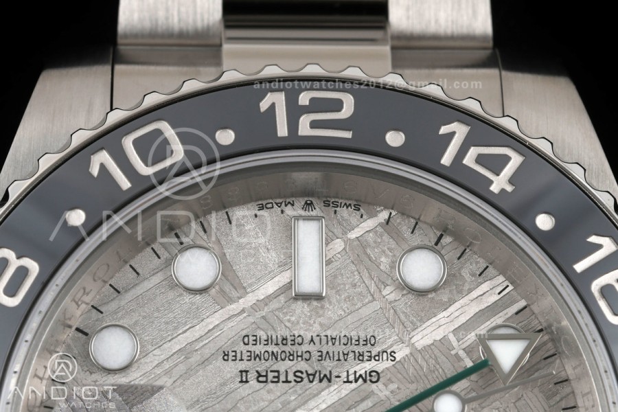GMT-Master II Blaken Grey Ceramic ARF 1:1 Bruce Wayne Best Edition Meteorite Dial On Oyster Bracelet DD3285