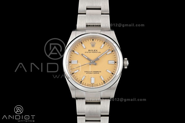 Oyster Perpetual 126000 36mm Clean Plus 1:1 Best Edition 904L Steel Beige Dial DD3230