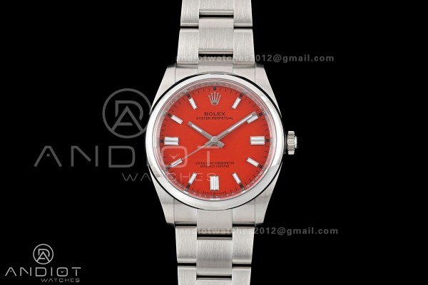 Oyster Perpetual 126000 36mm Clean Plus 1:1 Best Edition 904L Steel Red Dial DD3230