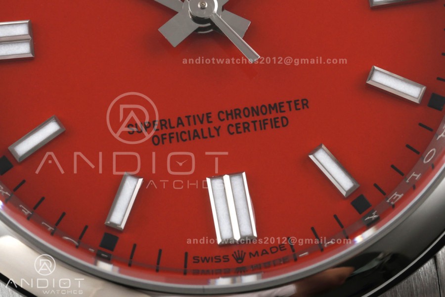 Oyster Perpetual 126000 36mm Clean Plus 1:1 Best Edition 904L Steel Red Dial DD3230