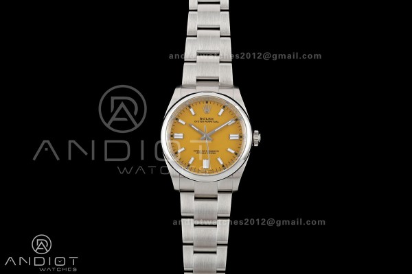 Oyster Perpetual 126000 36mm Clean Plus 1:1 Best Edition 904L Steel Yellow Dial DD3230