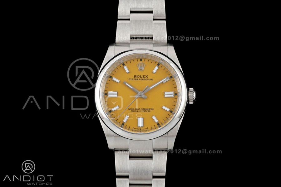 Oyster Perpetual 126000 36mm Clean Plus 1:1 Best Edition 904L Steel Yellow Dial DD3230
