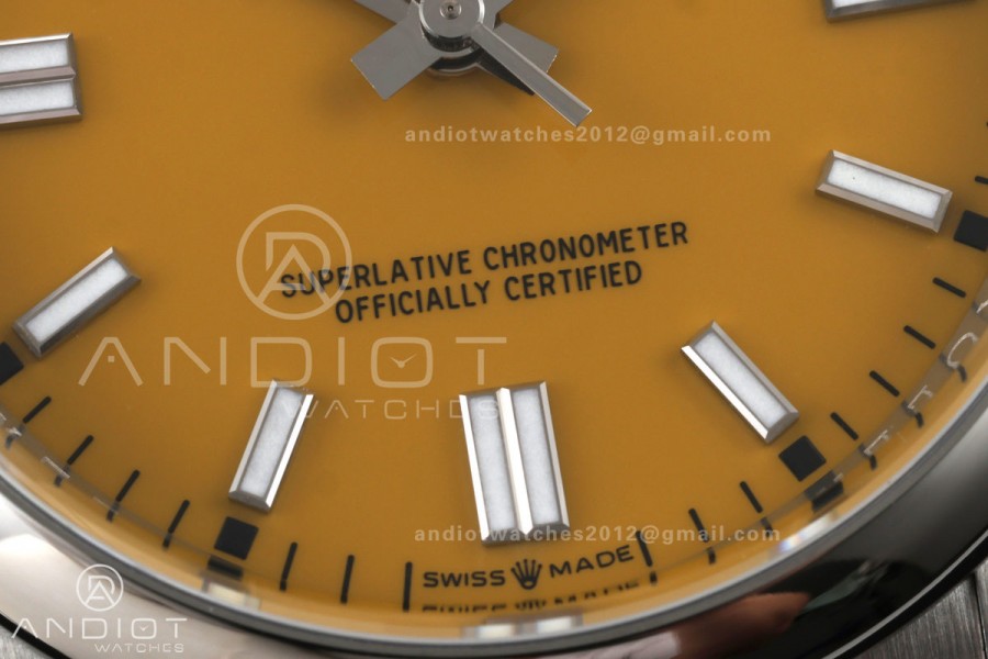 Oyster Perpetual 126000 36mm Clean Plus 1:1 Best Edition 904L Steel Yellow Dial DD3230
