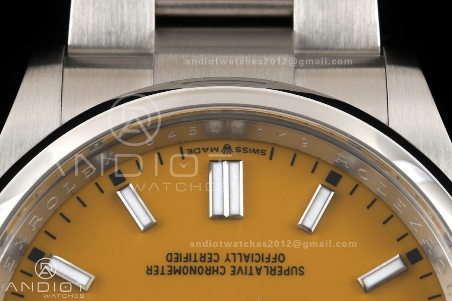 Oyster Perpetual 126000 36mm Clean Plus 1:1 Best Edition 904L Steel Yellow Dial DD3230
