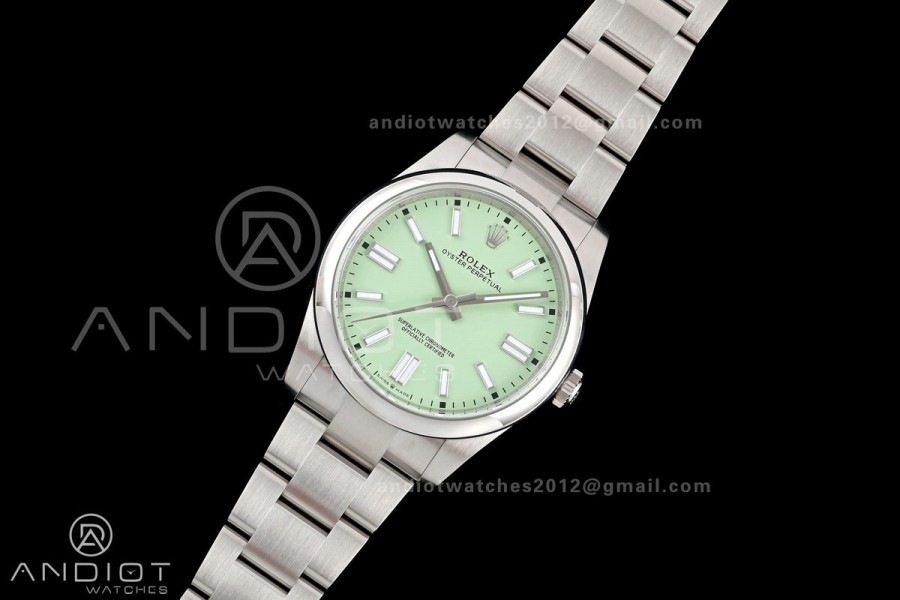 Oyster Perpetual 124300 41mm Clean Plus 1:1 Best Edition 904L Steel Avocado Dial DD3230