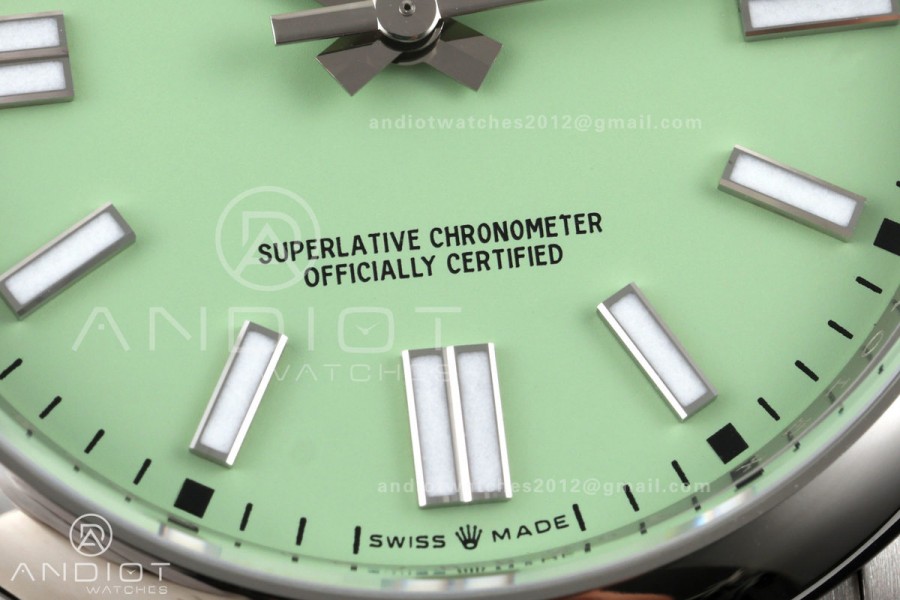 Oyster Perpetual 124300 41mm Clean Plus 1:1 Best Edition 904L Steel Avocado Dial DD3230