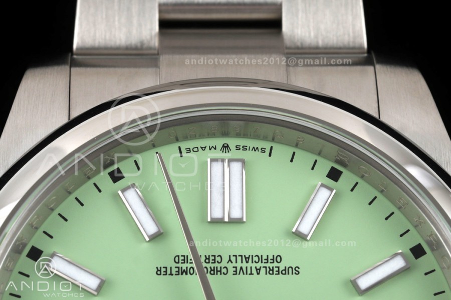 Oyster Perpetual 124300 41mm Clean Plus 1:1 Best Edition 904L Steel Avocado Dial DD3230