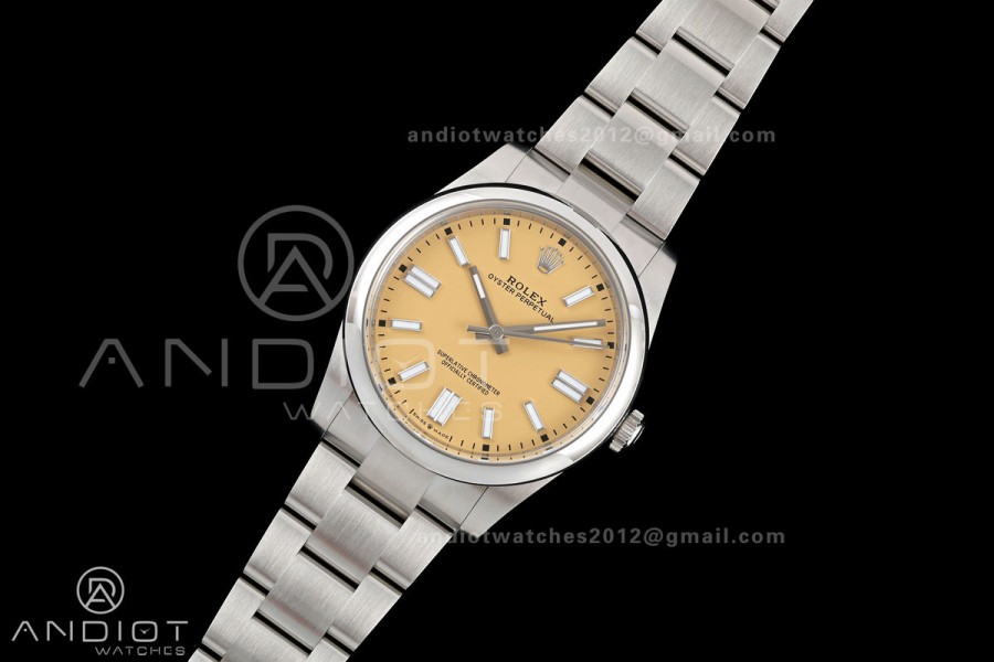 Oyster Perpetual 124300 41mm Clean Plus 1:1 Best Edition 904L Steel Beige Dial DD3230
