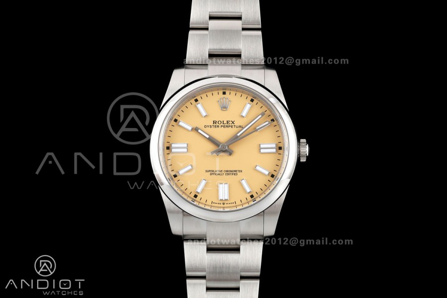 Oyster Perpetual 124300 41mm Clean Plus 1:1 Best Edition 904L Steel Beige Dial DD3230