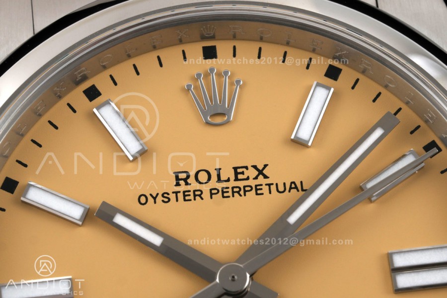 Oyster Perpetual 124300 41mm Clean Plus 1:1 Best Edition 904L Steel Beige Dial DD3230