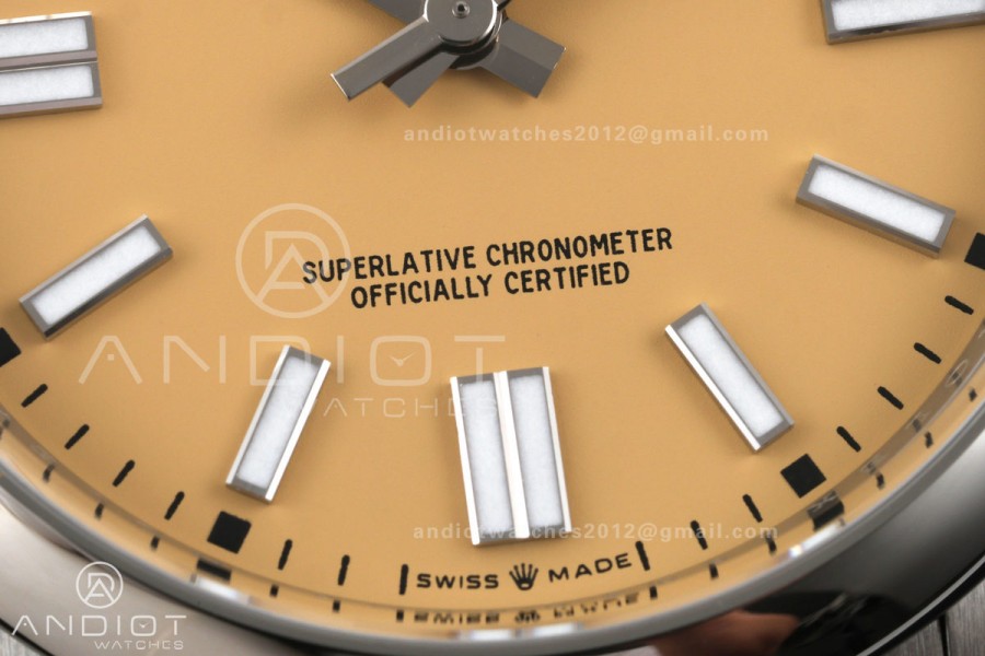 Oyster Perpetual 124300 41mm Clean Plus 1:1 Best Edition 904L Steel Beige Dial DD3230