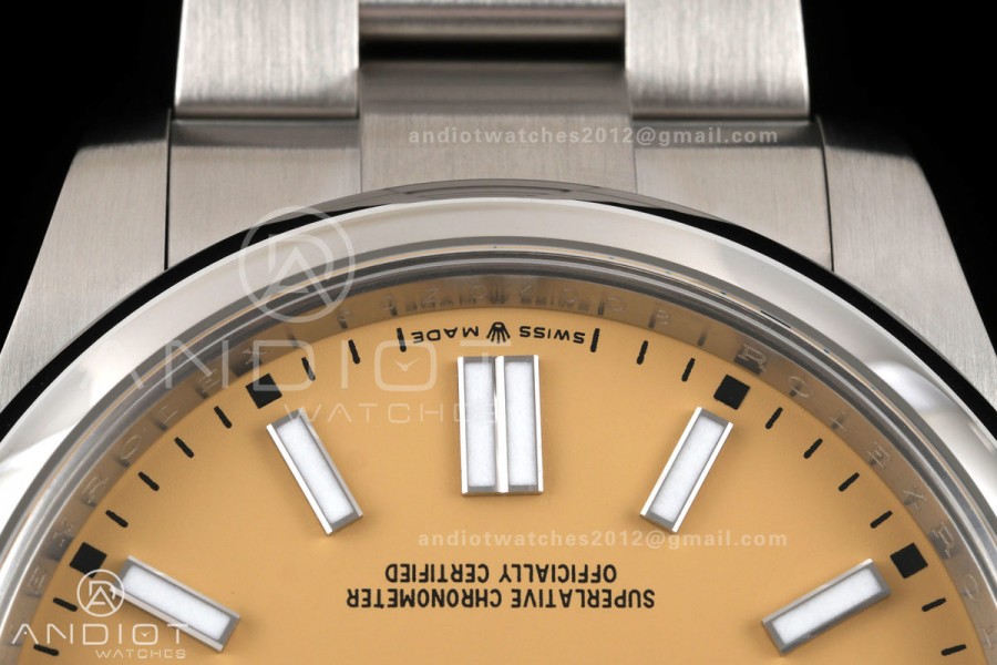Oyster Perpetual 124300 41mm Clean Plus 1:1 Best Edition 904L Steel Beige Dial DD3230