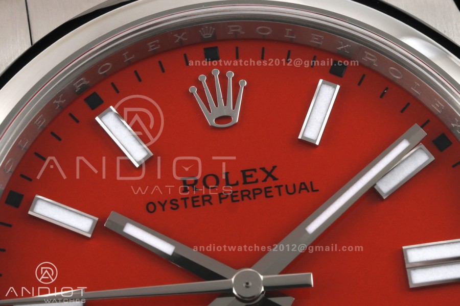 Oyster Perpetual 124300 41mm Clean Plus 1:1 Best Edition 904L Steel Red Dial DD3230