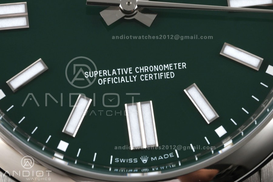 Oyster Perpetual 124300 41mm Clean Plus 1:1 Best Edition 904L Steel Green Dial DD3230