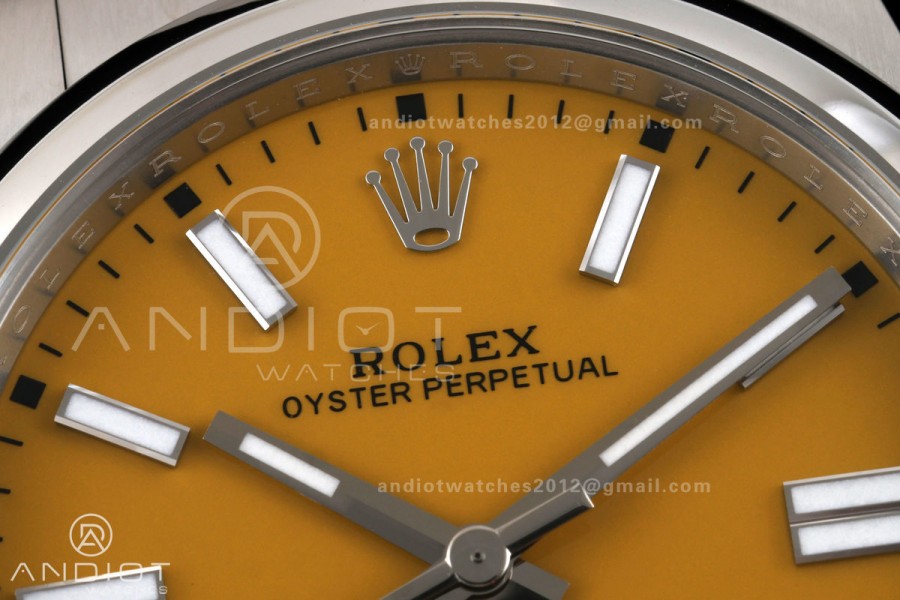 Oyster Perpetual 124300 41mm Clean Plus 1:1 Best Edition 904L Steel Yellow Dial DD3230
