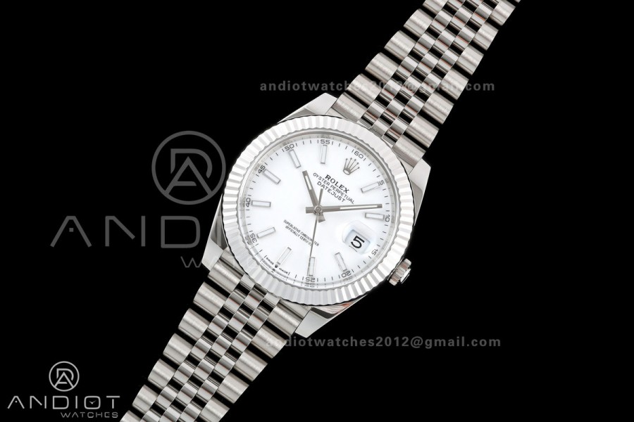 DateJust 41 126334 Clean Plus 1:1 Best Edition White Stick Dial on Jubilee Bracelet DD3235