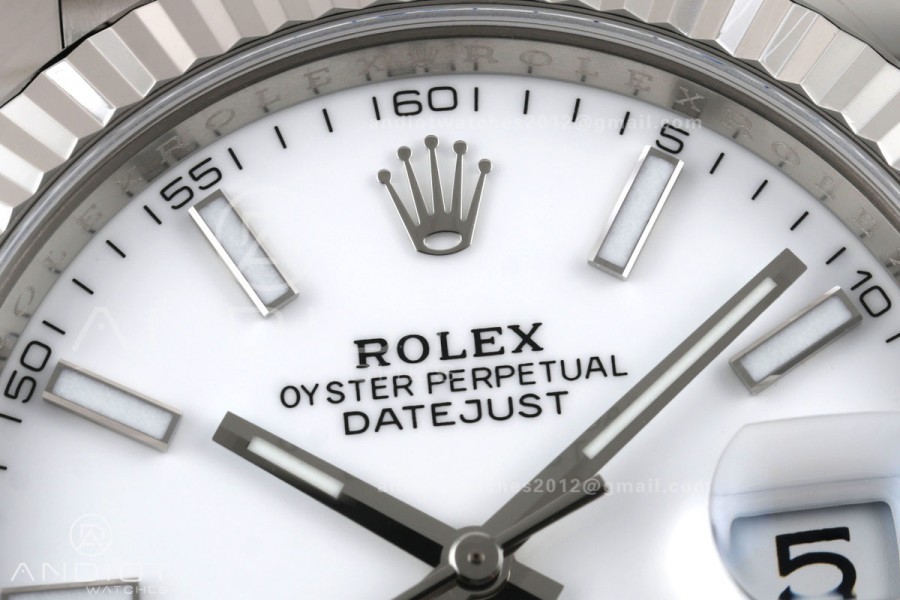 DateJust 41 126334 Clean Plus 1:1 Best Edition White Stick Dial on Jubilee Bracelet DD3235