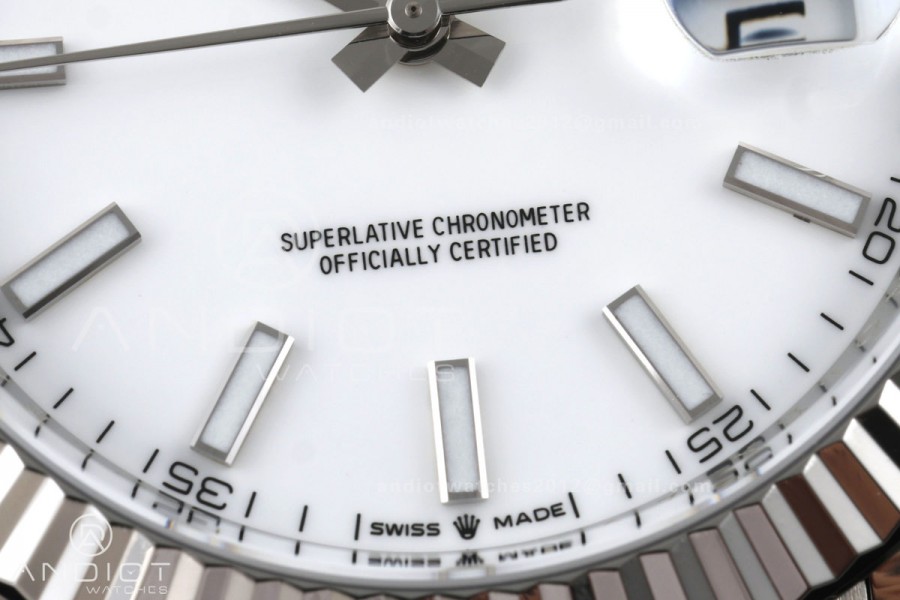 DateJust 41 126334 Clean Plus 1:1 Best Edition White Stick Dial on Jubilee Bracelet DD3235