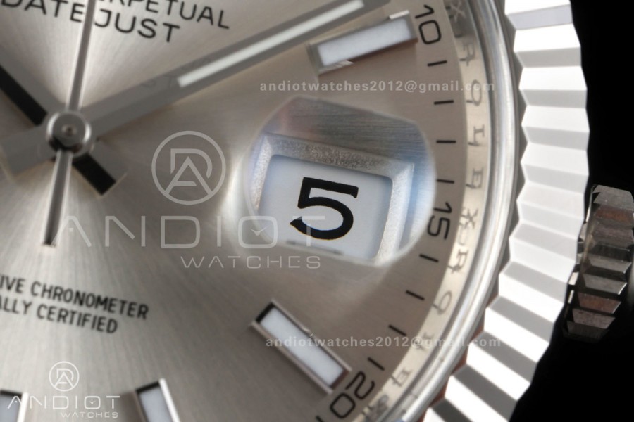 DateJust 41 126334 Clean Plus 1:1 Best Edition Sliver Stick Dial on Jubilee Bracelet DD3235