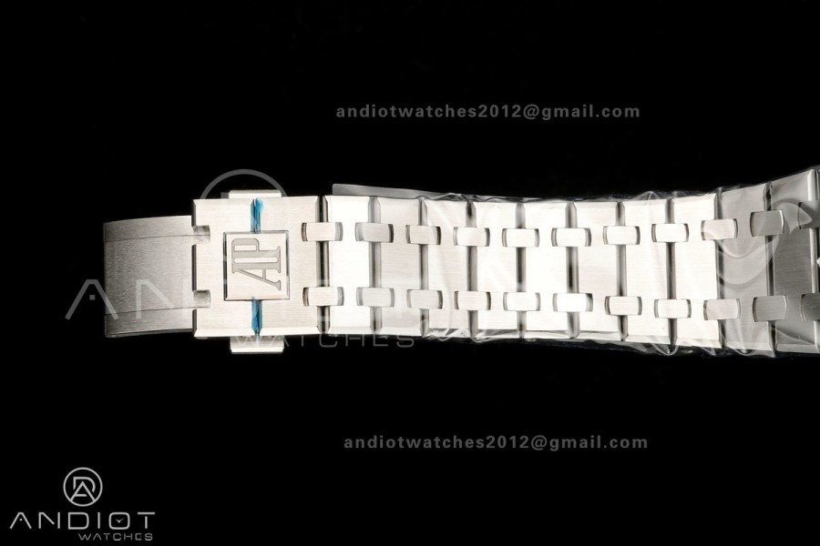 Royal Oak 41mm 15510 SS VSF 1:1 Best Edition Green Textured Dial on SS Bracelet DD4302 Super Clone