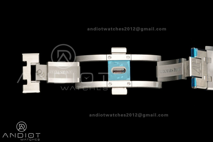 Royal Oak 41mm 15510 SS VSF 1:1 Best Edition Green Textured Dial on SS Bracelet DD4302 Super Clone