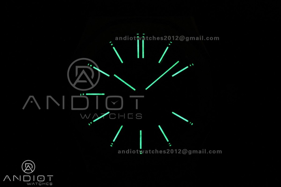 Royal Oak 41mm 15510 SS VSF 1:1 Best Edition Green Textured Dial on SS Bracelet DD4302 Super Clone