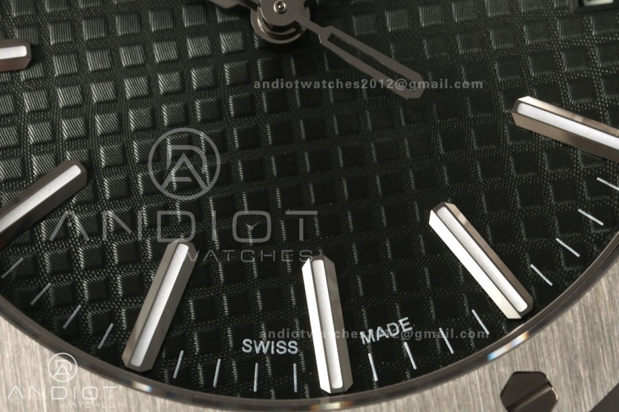 Royal Oak 41mm 15510 SS VSF 1:1 Best Edition Green Textured Dial on SS Bracelet DD4302 Super Clone