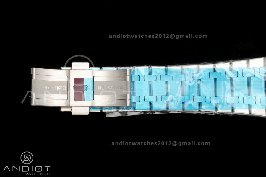 Royal Oak 41mm 15510 SS VSF 1:1 Best Edition Blue Textured Dial on SS Bracelet DD4302 Super Clone